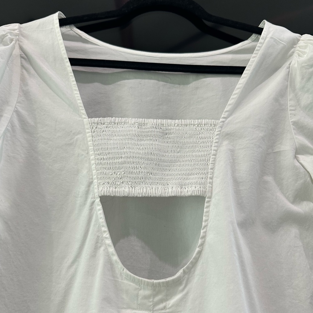 H by Halston White Boxy 3/4 Sleeve Blouse - Picture 5 of 8